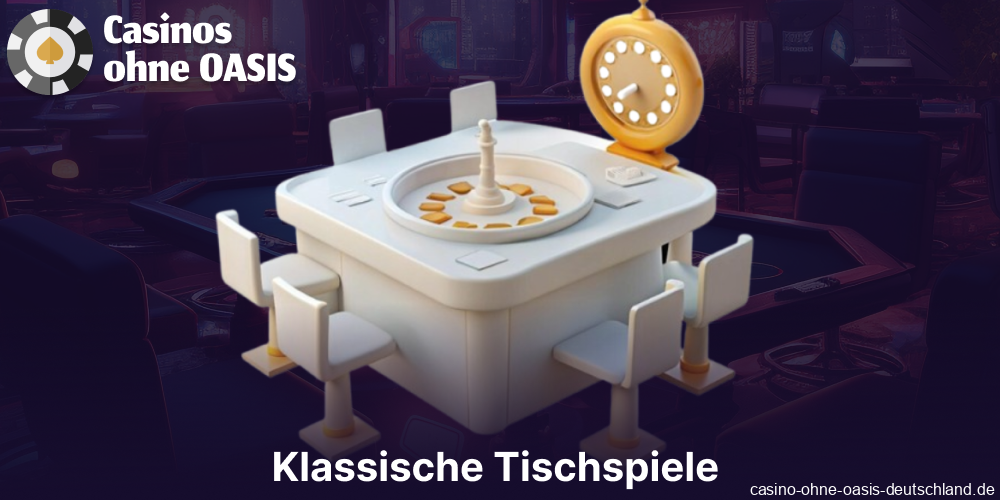 Klassische Tischspiele verfügbar in Casinos ohne OASIS in Deutschland